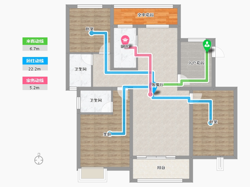 河南省-驻马店市-置地大舆府-110.80-户型库-动静线