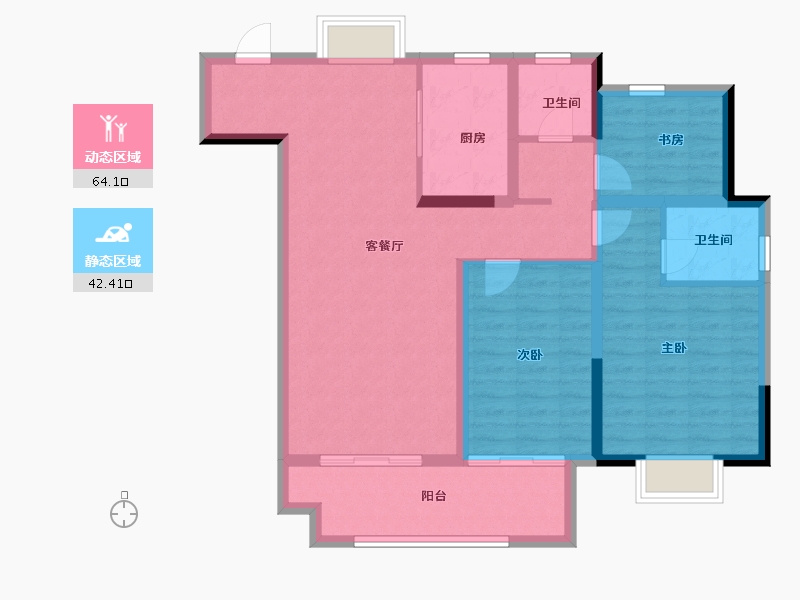 安徽省-铜陵市-和顺·麓山樾-95.35-户型库-动静分区