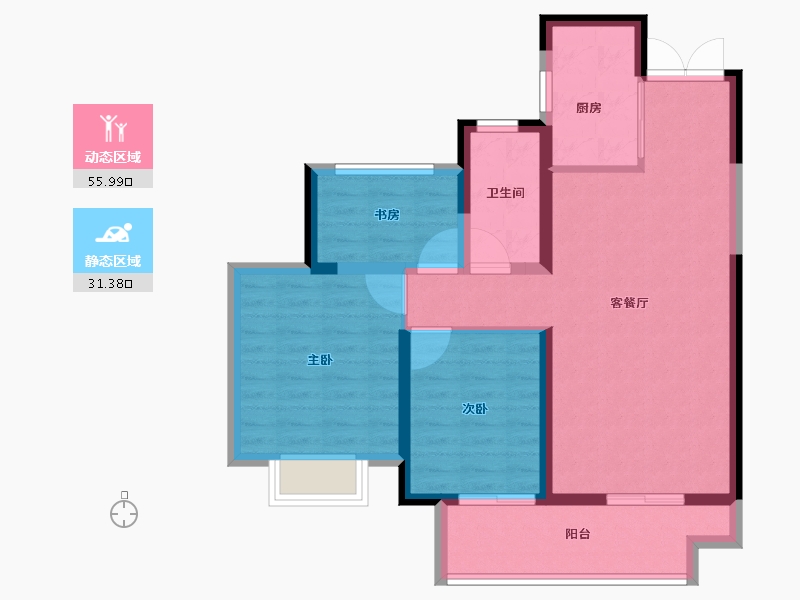 山西省-运城市-运城吾悦广场-78.00-户型库-动静分区