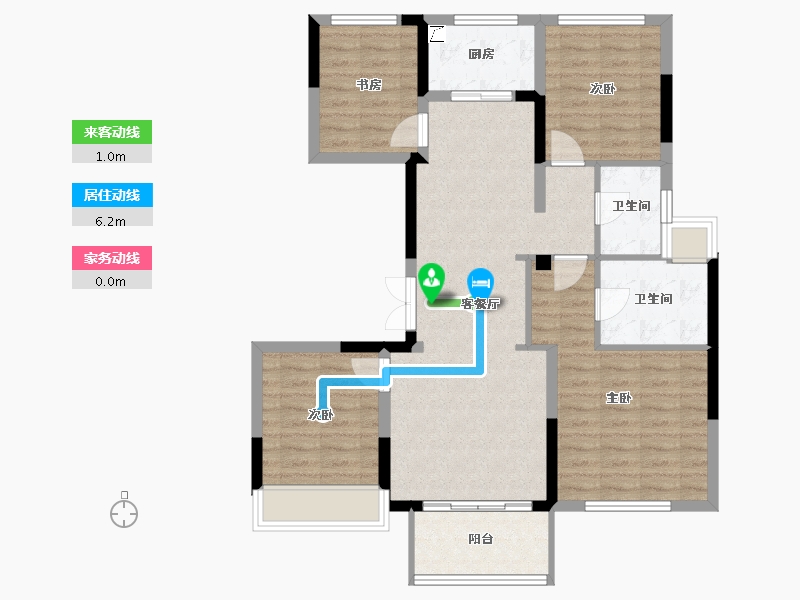 江苏省-苏州市-石榴江南院子-92.00-户型库-动静线