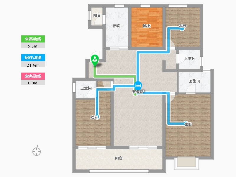 陕西省-铜川市-缙颐御璟名第-118.15-户型库-动静线