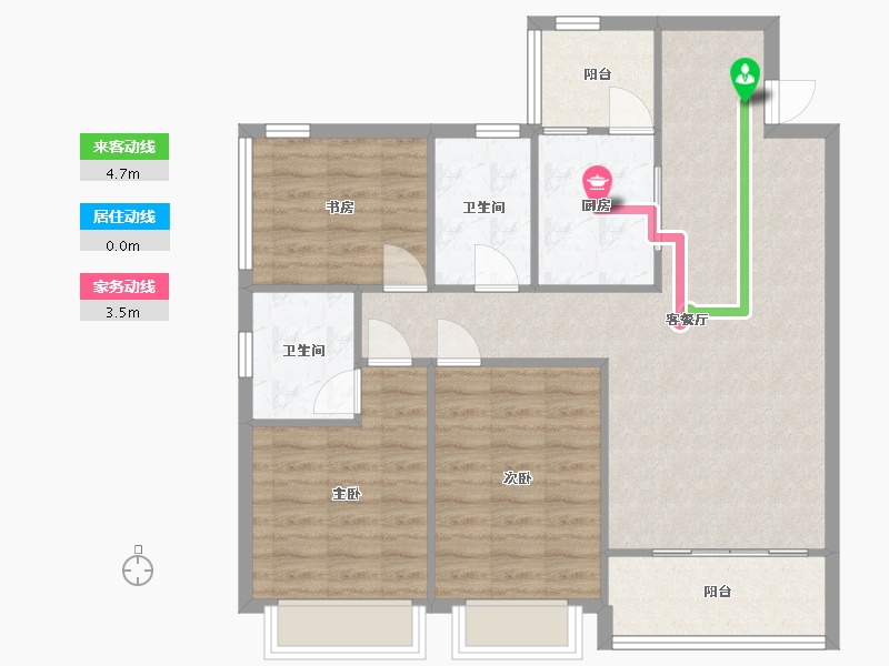 贵州省-黔西南布依族苗族自治州-富康·樾山府-85.00-户型库-动静线