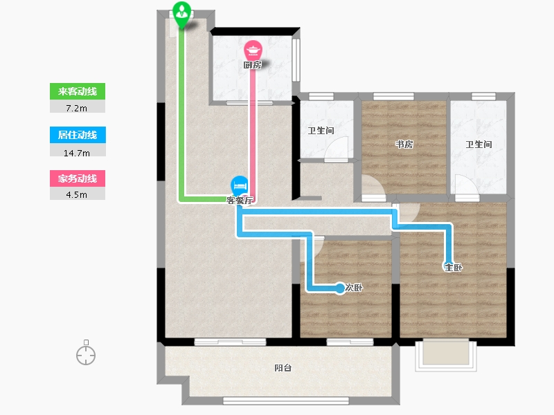 安徽省-铜陵市-城投·山河尊-102.05-户型库-动静线