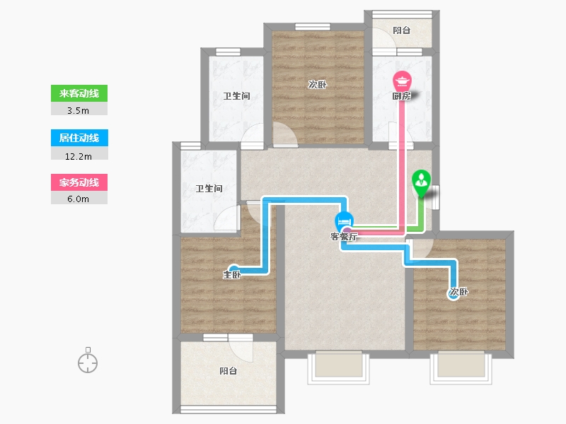 河北省-廊坊市-丽嘉·新航城-85.65-户型库-动静线