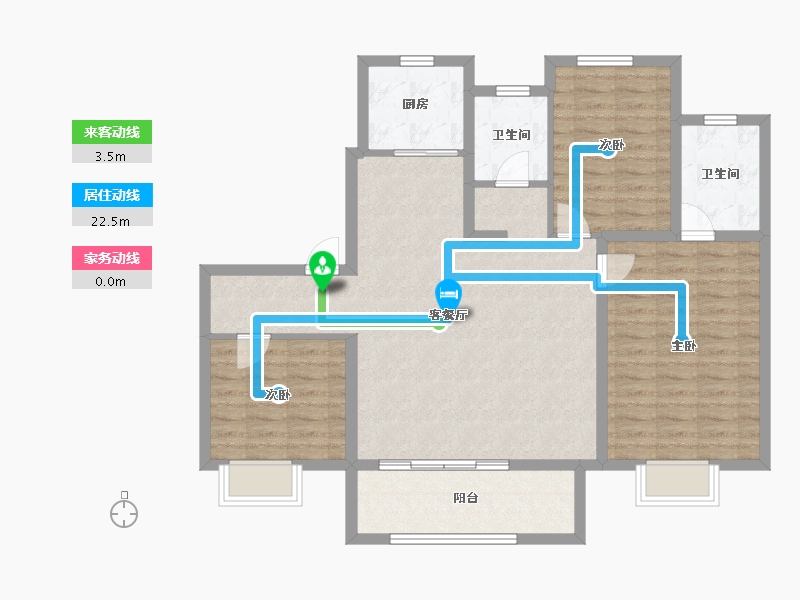 陕西省-铜川市-龙记檀府-101.79-户型库-动静线