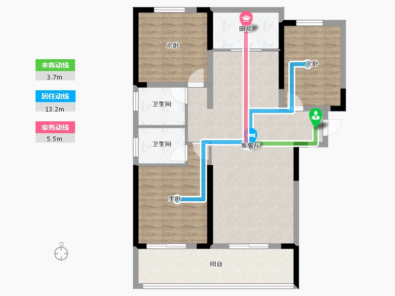 河南省-三门峡市-崤山公馆-101.92-户型库-动静线