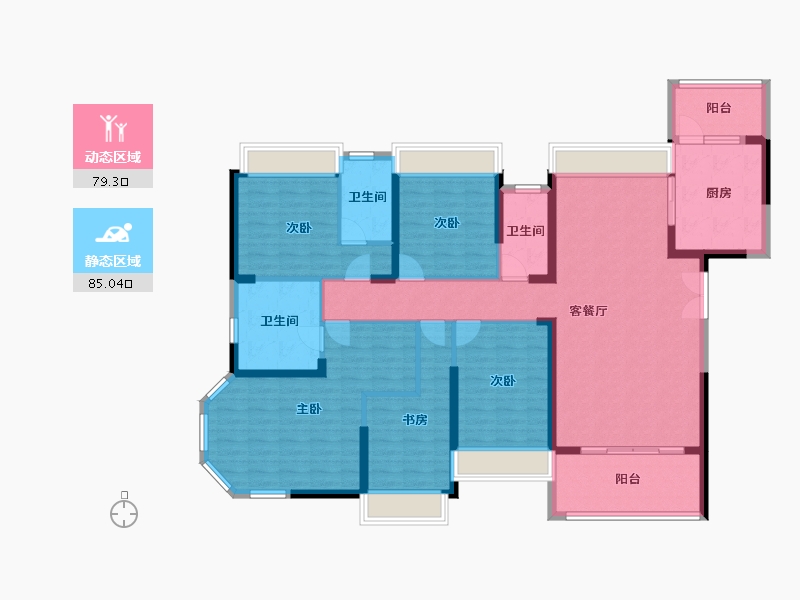 广东省-云浮市-英伦豪城-147.86-户型库-动静分区