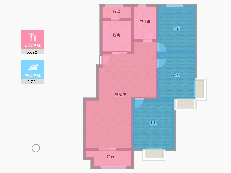 安徽省-芜湖市-金桥名都-97.16-户型库-动静分区