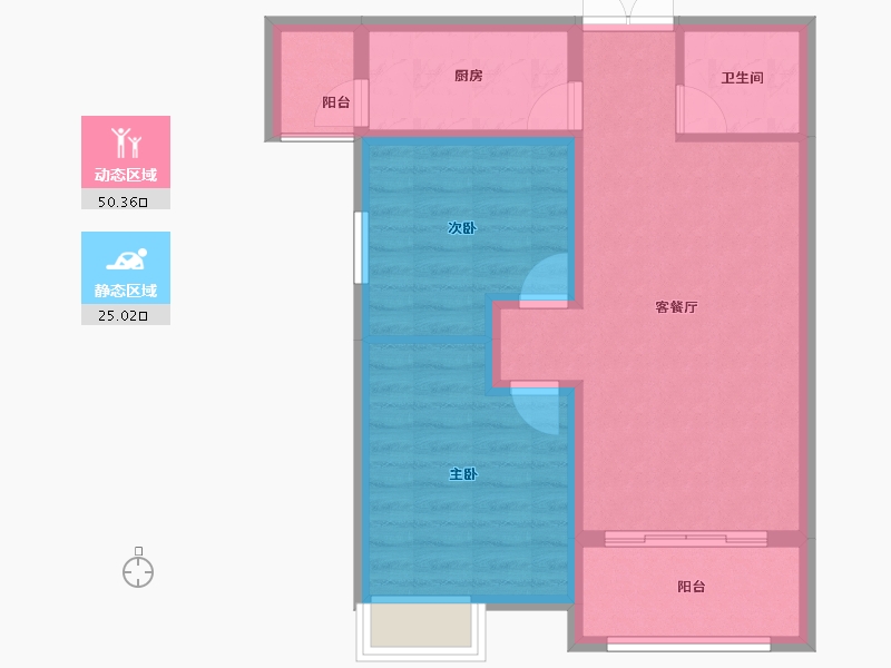 河南省-三门峡市-盛元·第壹城-67.23-户型库-动静分区