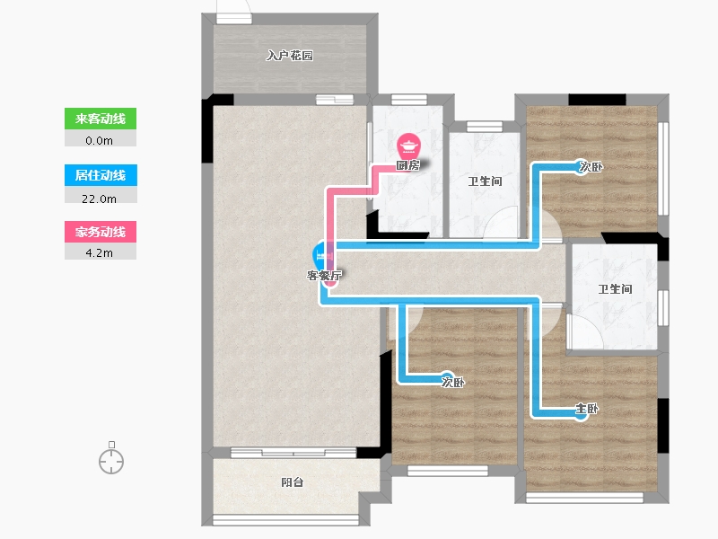 广西壮族自治区-贵港市-西山泉十里江湾-86.85-户型库-动静线