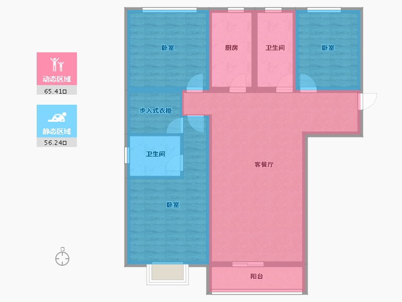 甘肃省-庆阳市-荣洋公馆&荣洋尚品-108.48-户型库-动静分区