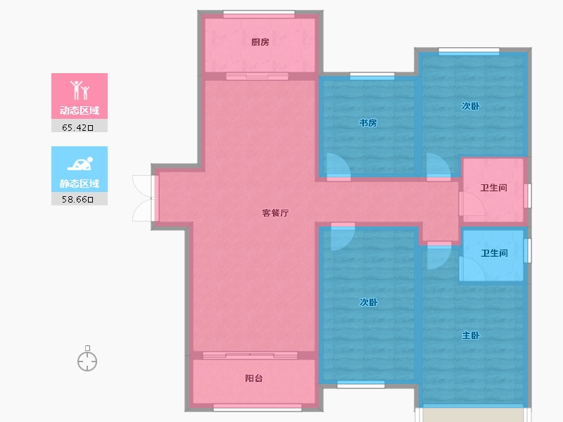 山东省-滨州市-融汇新里程-111.21-户型库-动静分区