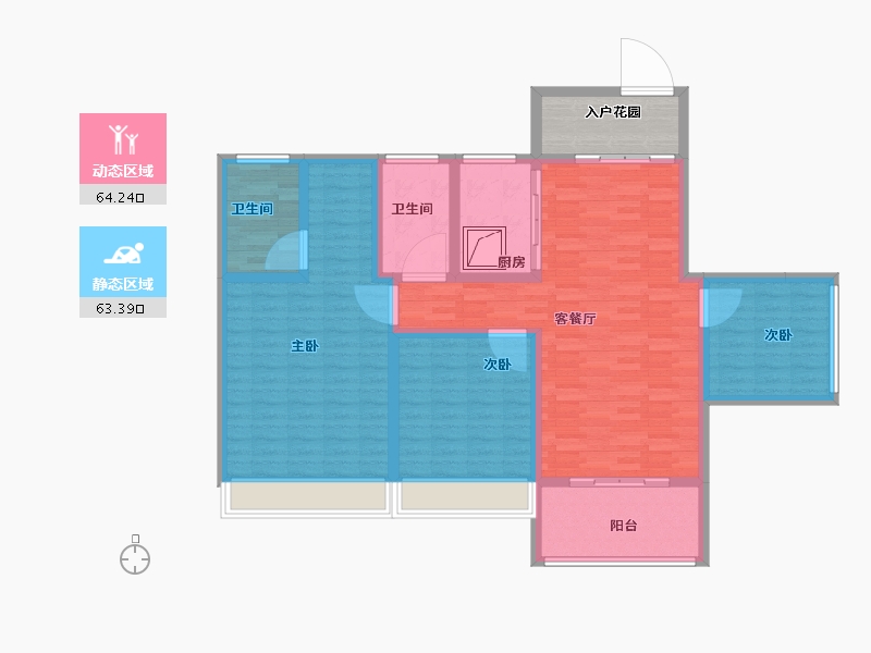 广东省-广州市-珠江壹城国际城-120.00-户型库-动静分区