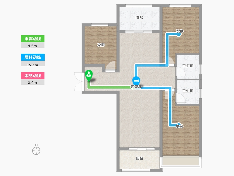 山东省-滨州市-融汇新里程-108.00-户型库-动静线