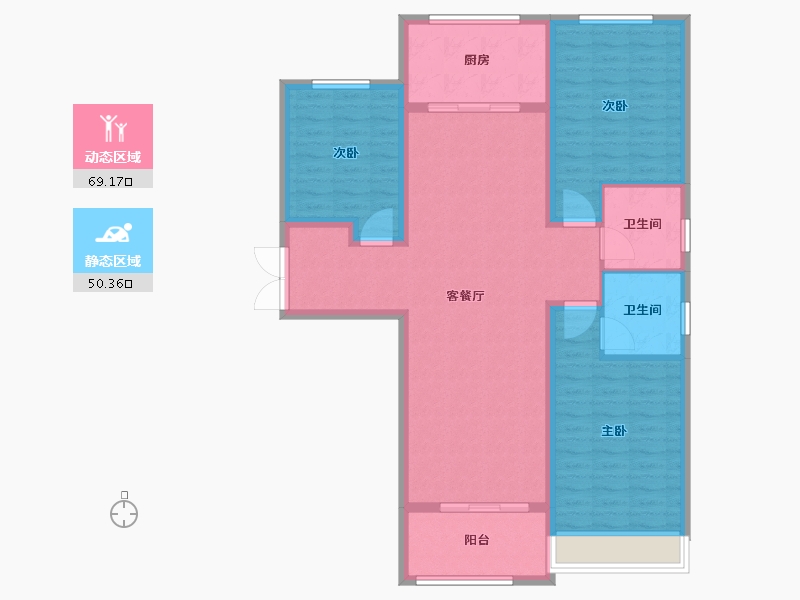 山东省-滨州市-融汇新里程-108.00-户型库-动静分区