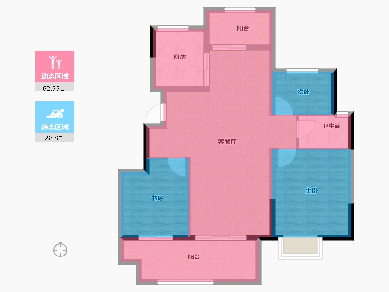 安徽省-铜陵市-和顺·麓山樾-82.20-户型库-动静分区