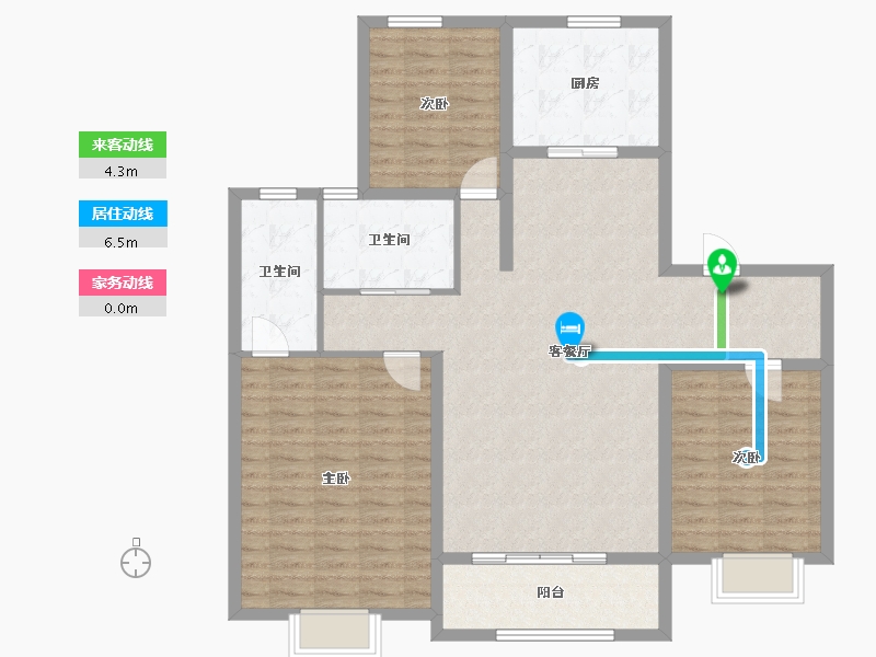 陕西省-铜川市-龙记檀府-117.01-户型库-动静线