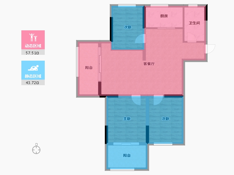 安徽省-铜陵市-城投·聚秀嘉园-91.06-户型库-动静分区