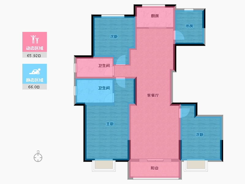 天津-天津市-龙湖春江郦城-117.60-户型库-动静分区