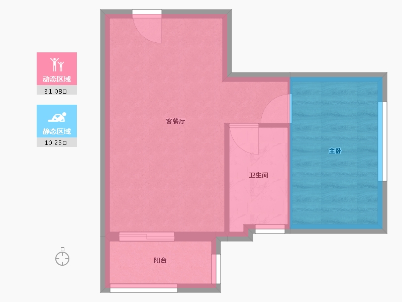 宁夏回族自治区-银川市-中冶幸福宸公寓-36.90-户型库-动静分区