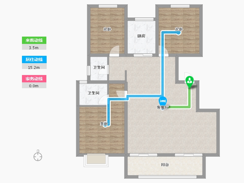 陕西省-铜川市-龙记檀府-108.78-户型库-动静线