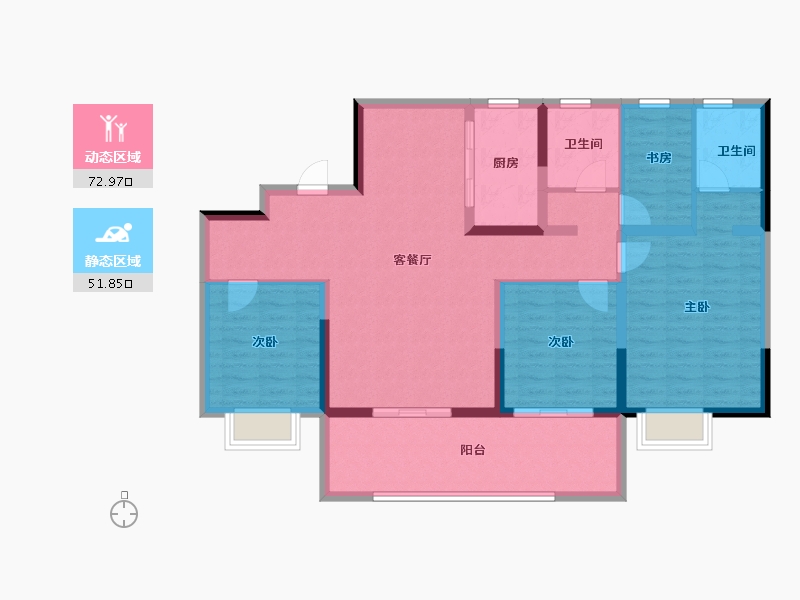 安徽省-铜陵市-城投·山河尊-112.12-户型库-动静分区