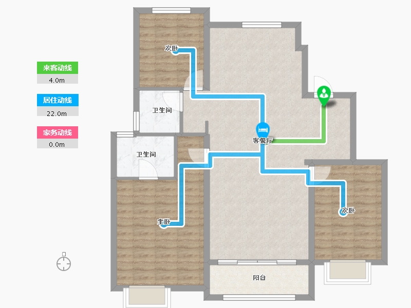 天津-天津市-泉上文华-104.25-户型库-动静线