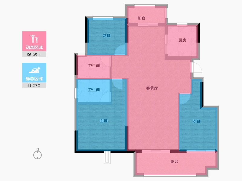 安徽省-铜陵市-和顺·麓山樾-96.82-户型库-动静分区