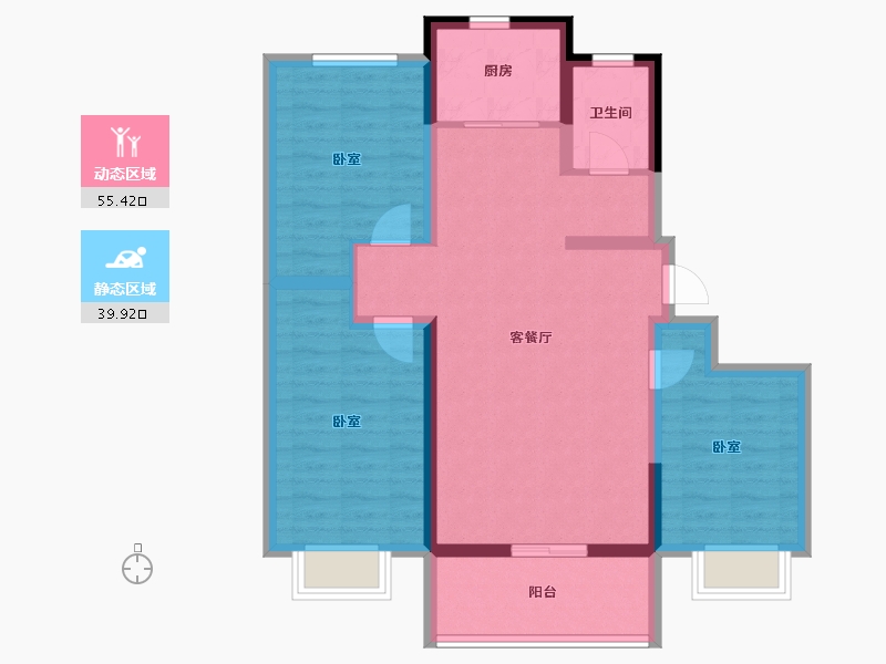 山东省-日照市-森博新城-84.80-户型库-动静分区