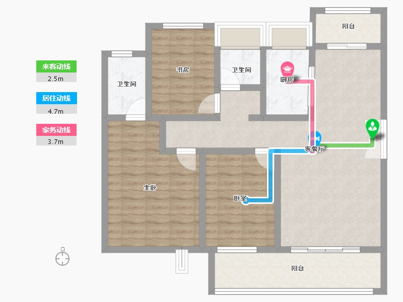 河南省-驻马店市-名门状元府-96.59-户型库-动静线