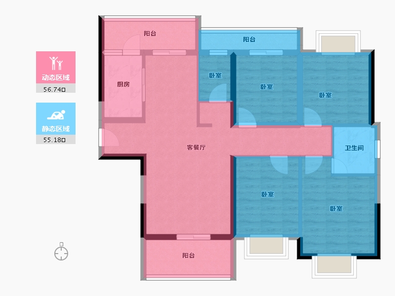 福建省-泉州市-金龙华侨城-99.21-户型库-动静分区