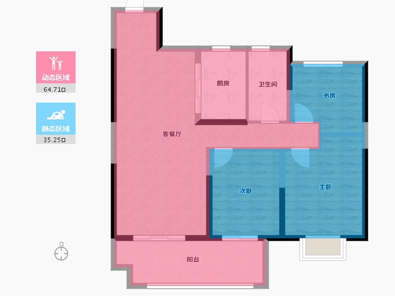 安徽省-铜陵市-拓基·江南府-89.99-户型库-动静分区