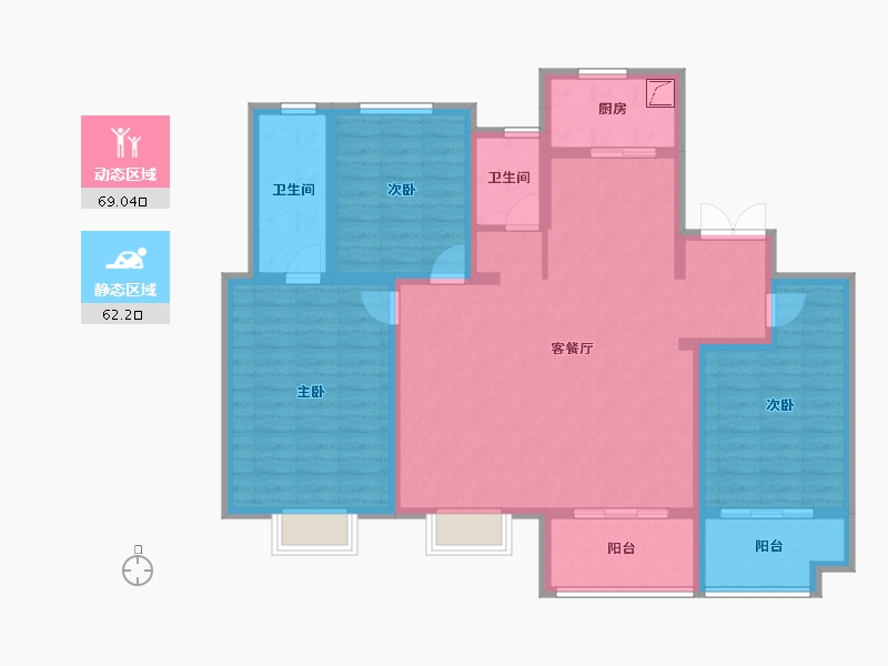 安徽省-池州市-安东盛誉华庭-117.46-户型库-动静分区