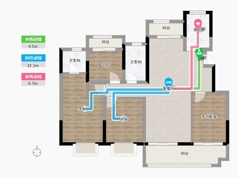 安徽省-铜陵市-拓基·江南府-103.91-户型库-动静线