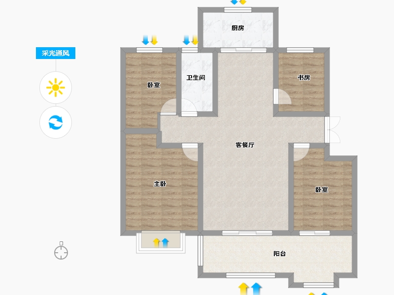 山东省-临沂市-利成首府-100.00-户型库-采光通风