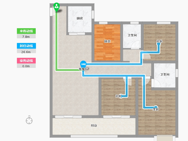 陕西省-铜川市-缙颐御璟名第-114.61-户型库-动静线