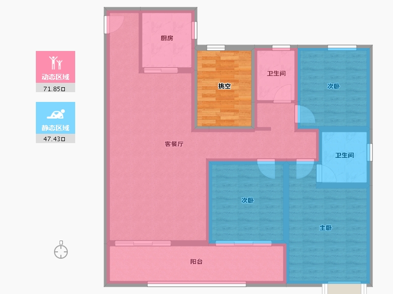 陕西省-铜川市-缙颐御璟名第-114.61-户型库-动静分区