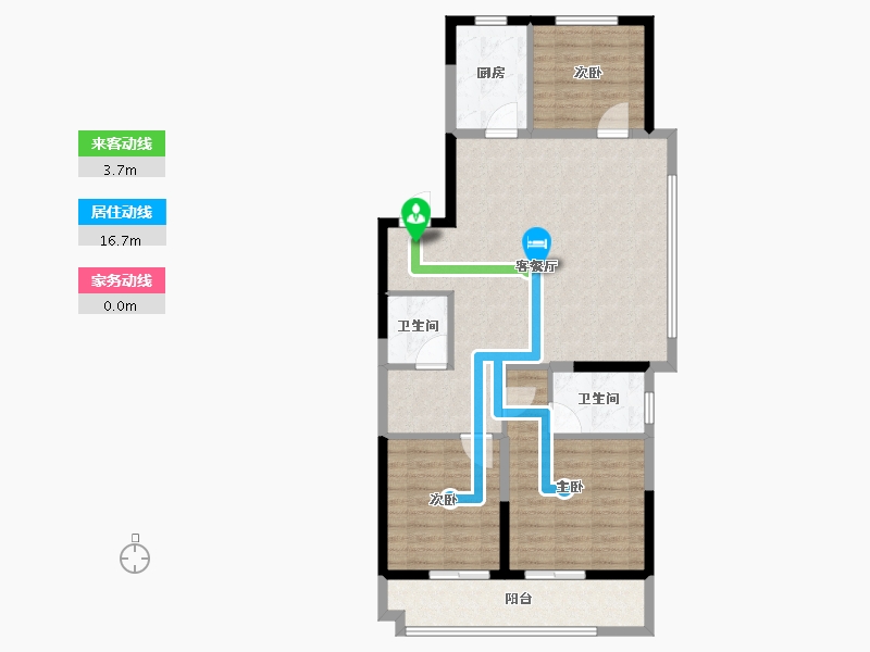 安徽省-宿州市-三巽·灵璧清枫-96.00-户型库-动静线