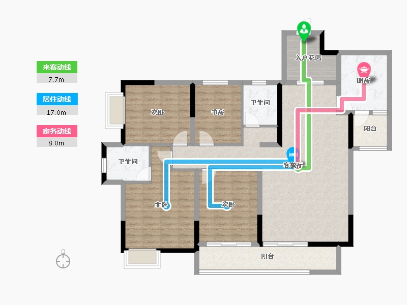 贵州省-铜仁市-虹祥·锦江壹品-128.28-户型库-动静线