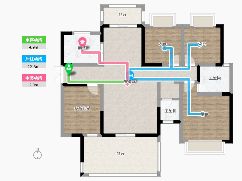 湖南省-邵阳市-振羽首府-124.00-户型库-动静线