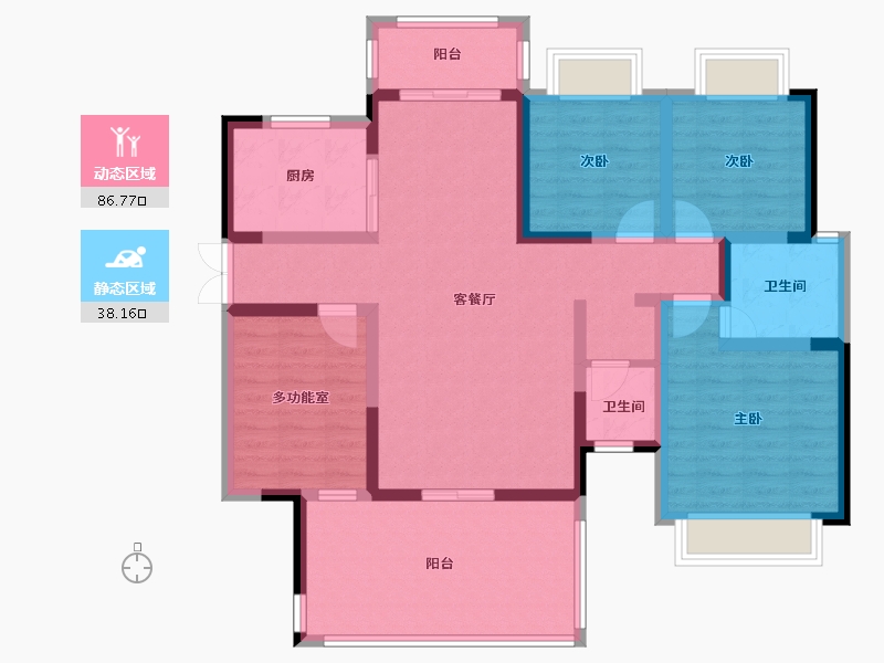 湖南省-邵阳市-振羽首府-124.00-户型库-动静分区