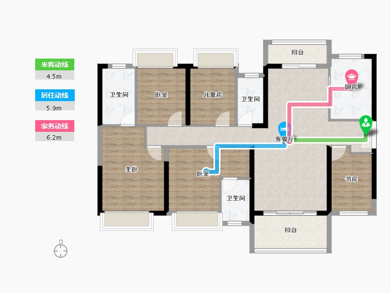 广东省-云浮市-英伦豪城-121.25-户型库-动静线