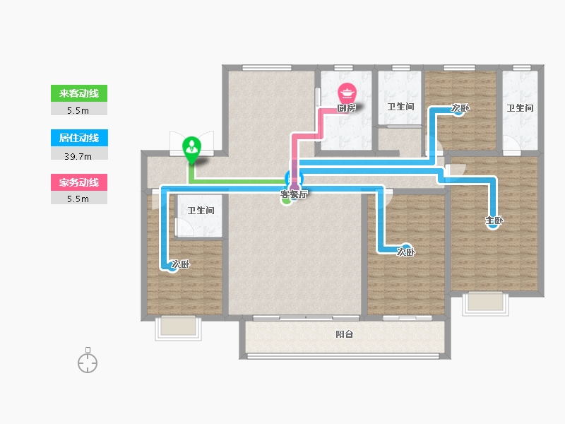 山东省-滨州市-秦皇壹号-160.81-户型库-动静线