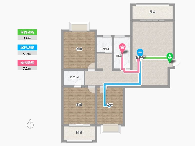 河南省-三门峡市-陆祥·山茶郡-111.25-户型库-动静线