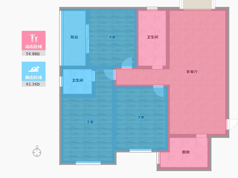 山西省-太原市-新村小区-118.34-户型库-动静分区