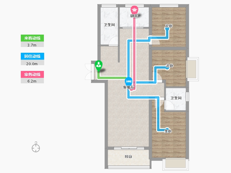 河南省-三门峡市-天鹅名筑-84.63-户型库-动静线