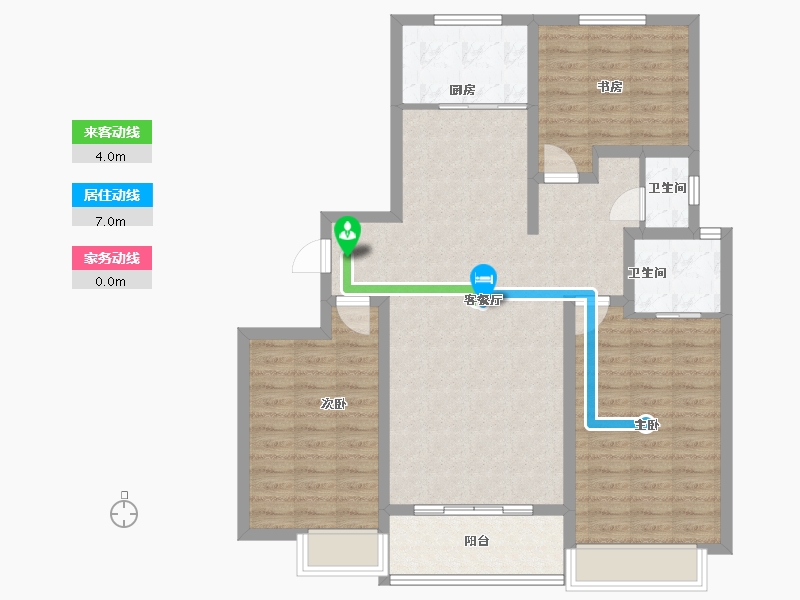 河南省-三门峡市-桥东河畔-101.00-户型库-动静线