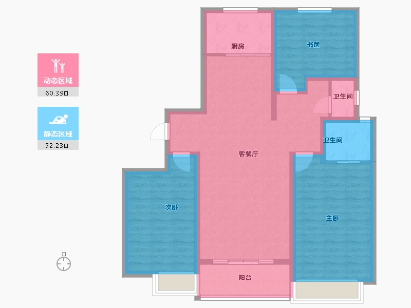 河南省-三门峡市-桥东河畔-101.00-户型库-动静分区