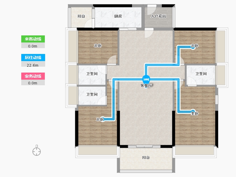 广东省-云浮市-筠城南山春天-135.07-户型库-动静线