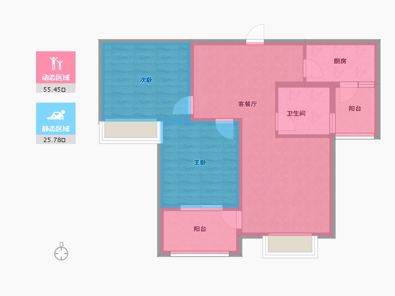 河南省-三门峡市-陆祥·山茶郡-72.16-户型库-动静分区